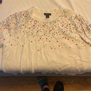 Halogen Sequined Sweater